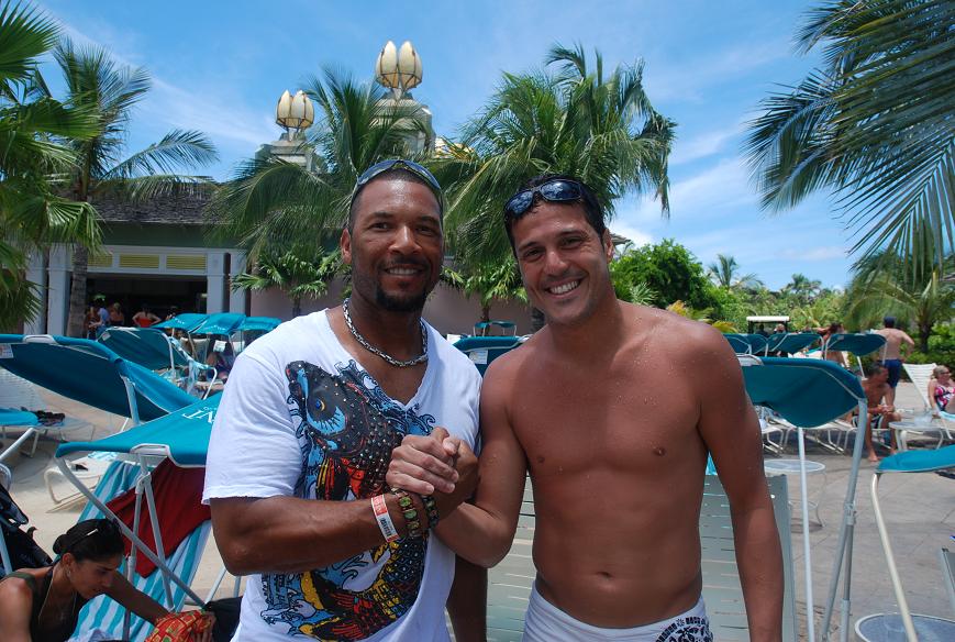 Julio Cesar hangin in the Bahamas