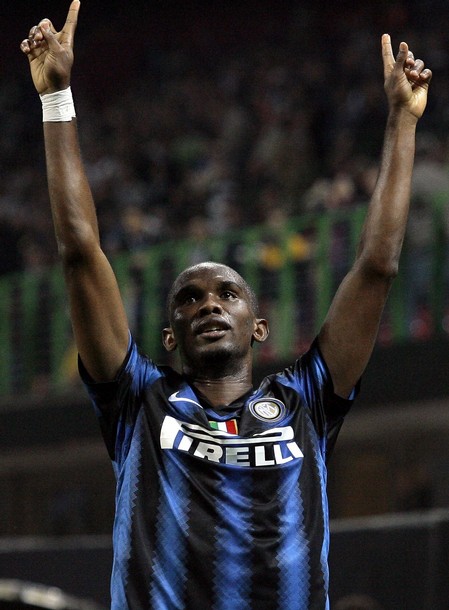 Eto'o gets a hattrick against Werder Bremen